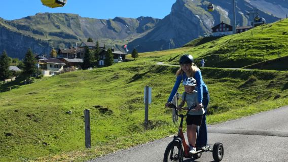 From Zurich: Alpine Monster Scooter Downhill & Private Fondue Tour