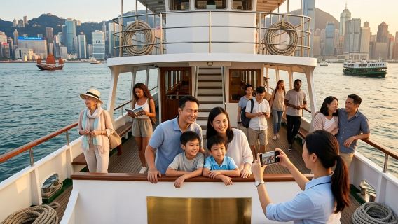 Ruta de peregrinación por las películas de Hong Kong: Comisaría de Yau Ma Tei + bus turístico descapotable + crucero al atardecer por el Puerto de Victoria