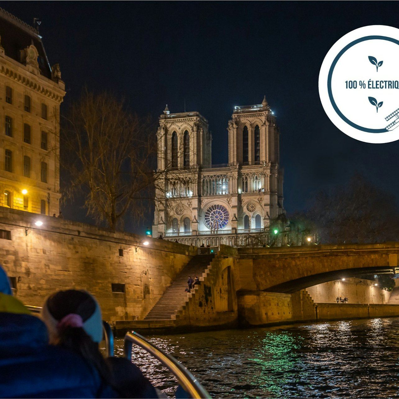 Seine River: Evening Cruise with Music Onboard + Audio Guide App