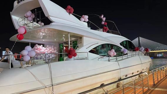 湖南長沙湘江夜遊·豪華遊艇包船出海觀光看夜長沙【贈送水果，礦泉水+多碼頭自由選擇+親子家庭團建優選】