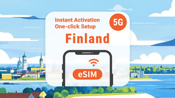 Finland 5G eSIM | Meerdere netwerken | 1–30 dagen | Directe QR-code