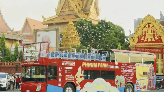 Phnom Penh Hop-on Hop-off Bus Ticket + Mekong River Cruise Combo Ticket