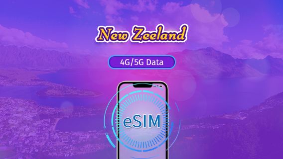 New Zealand | 5G/4G eSIM | Day Pass/Total Package | 24H Billing | 1-30 days | QR code