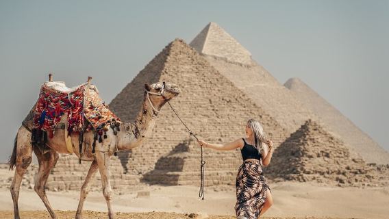 Giza pyramids, Sphinx, Sakkara Pyramid ,Memphis & Pyramid Inside