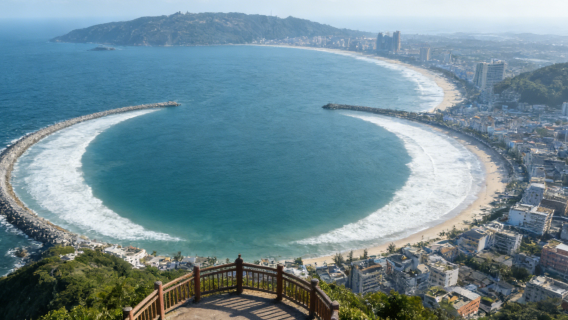 Huidong Twin Moon Bay Scenic Route + Twin Moon Bay Viewing + Twin Moon Bay Vanke Surfing Bar + Xunliao Bay