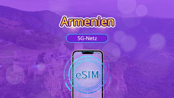 Armenien | 5G eSIM | Unterstützt TikTok und ChatGPT | Tagespaket/Datenpaket | 24-Stunden-Abrechnung | 1–30 Tage | QR-Code