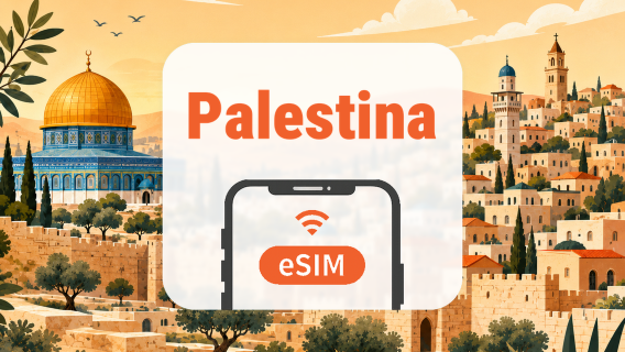 Palestina 5G eSIM | Todos os AI & TikTok | 1–30 Dias | Código QR