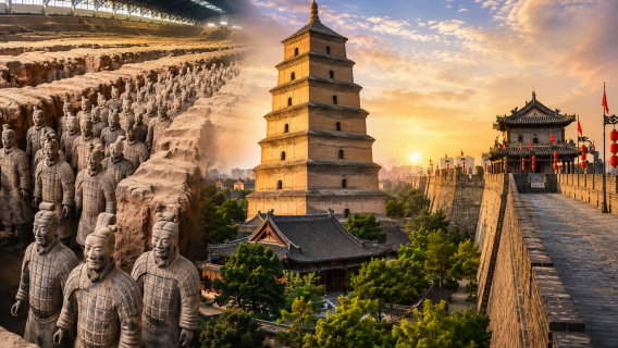 Xian:Off-Peak Terracotta Warrior&Goose Pagoda&City Wall Tour
