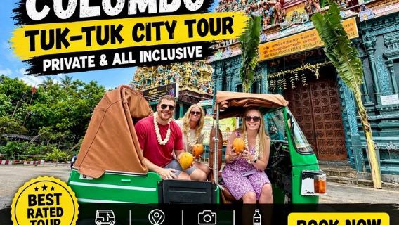 Colombo: Private Tuk Tuk City Tour with All Entry Fees