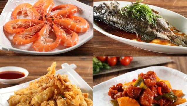 Obiadokolacja z owocami morza w restauracji Rainbow Seafood na wyspie Lamma w Hongkongu z widokiem na wysepki i morze