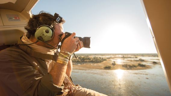 Okavango, Botswana: Tagessafari mit Helikopter, Kanu und Pirschfahrt