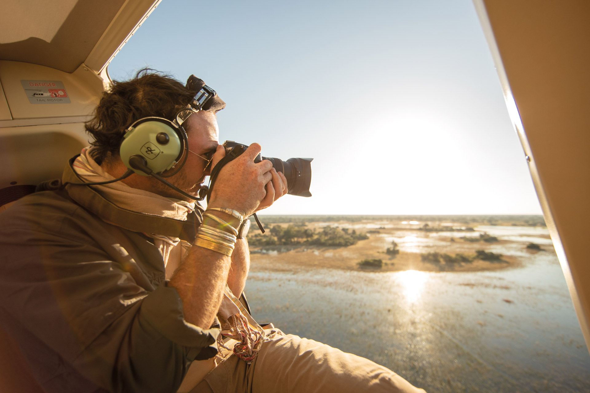 Botswana Okavango: Safari Sehari dengan Helikopter + Kanu + Memandu