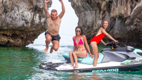 4時間で6つの美しい島を巡るプーケットジェットスキーアドベンチャー