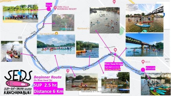 Kanchanaburi: tour de surf de remo por el río Kwai