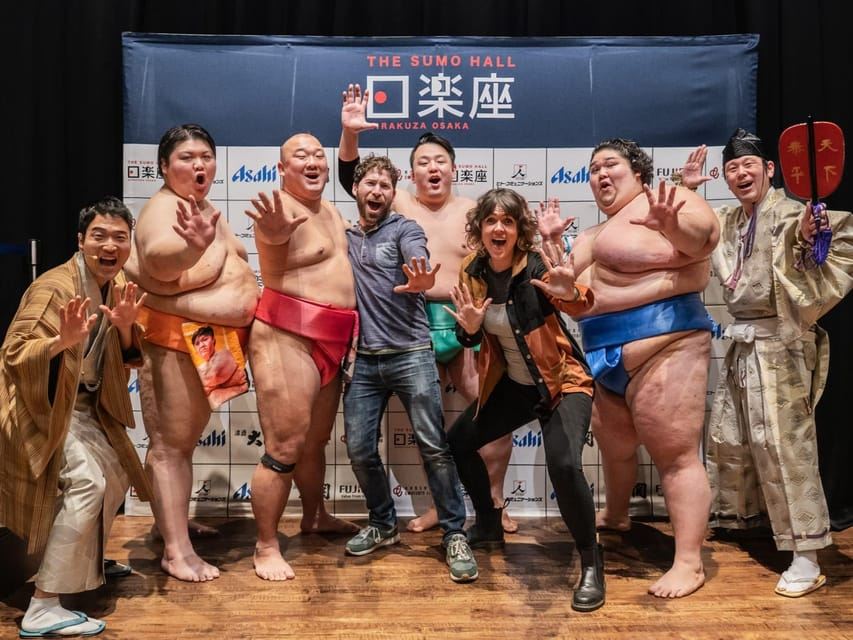 Osaka: Sumo Stage Show with Bento & Fight + Photo Shooting
