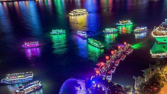 Nighttime Boat Cruise along the Han River with City Views in Da Nang city