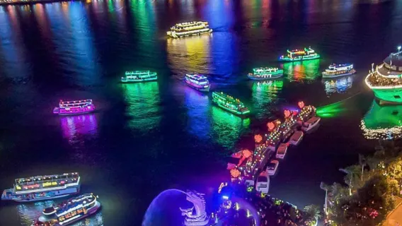 Nighttime Boat Cruise along the Han River with City Views in Da Nang city