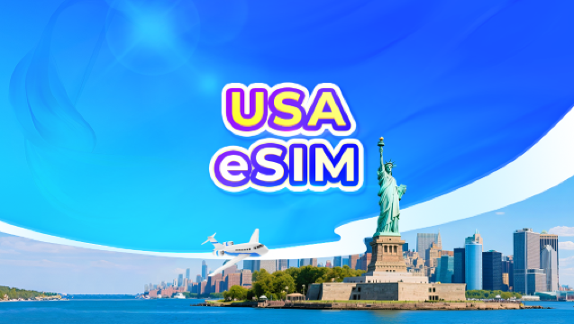 eSIM 5G États-Unis(USA) | Forfait journalier/Forfait total de données | Facturation 24h/24 | 1 à 30 jours | Code QR (à l'exception de Guam et Saipan)