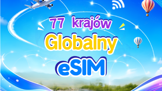 Globalna (77 krajów) karta eSIM 5G/4G | Obsługuje Google Maps/TikTok/ChatGPT | Pakiet danych | Rozliczenie co 24 godziny | 1–7 dni | Kod QR