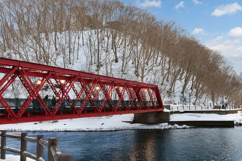 Sapporo departure | Hokkaido Lake Tōya + snowmobile + Lake