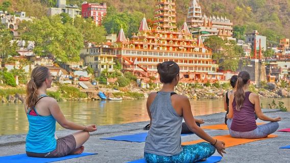Morning Outdoor Yoga Session Rishikesh