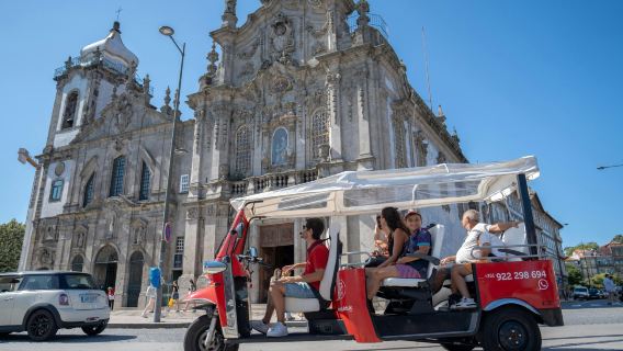 Porto: Guided Tuk Tuk Tour + Visit to Port Wine Cellar with Tasting + Cruise