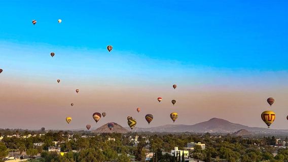 Teotihuacan: Heißluftballonfahrt mit Frühstück