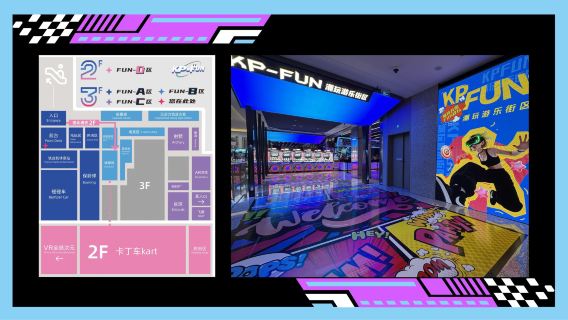 KP-FUN潮玩遊樂街區+MR卡丁車+碰碰車+保齡球+真人CS等100+遊戲