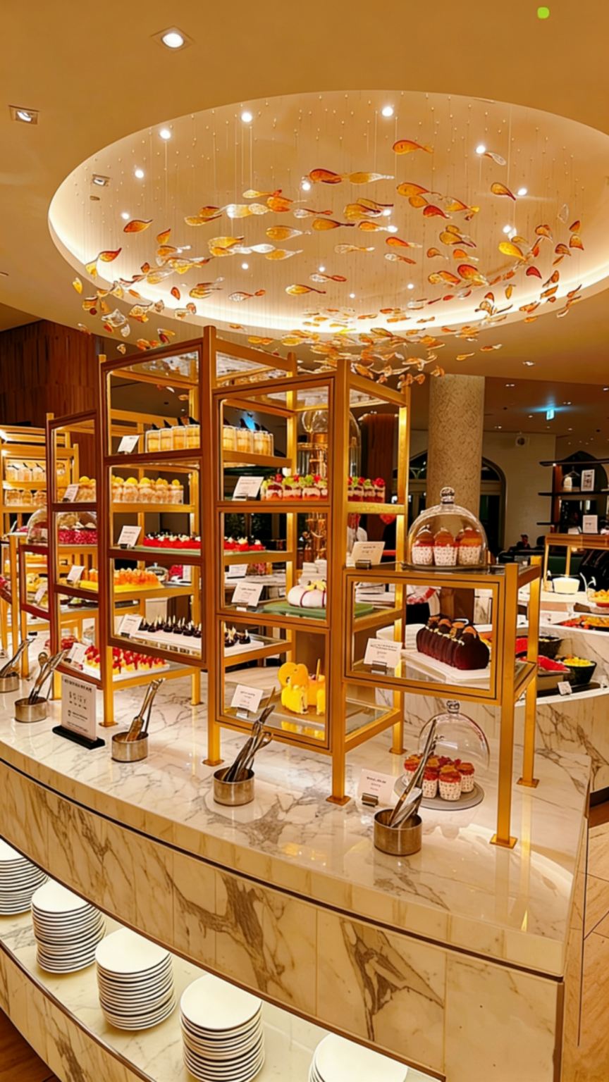 Saffron Restaurant in Dubai offers a diverse selection of international themed buffet dishes that change daily, with beverages included.