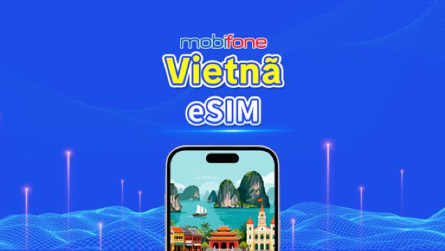 Vietnam mobifone eSIM | 4G | Toplam 30GB/50GB | Yerel telefon numarası | Doğal gün faturalandırma | QR kodu