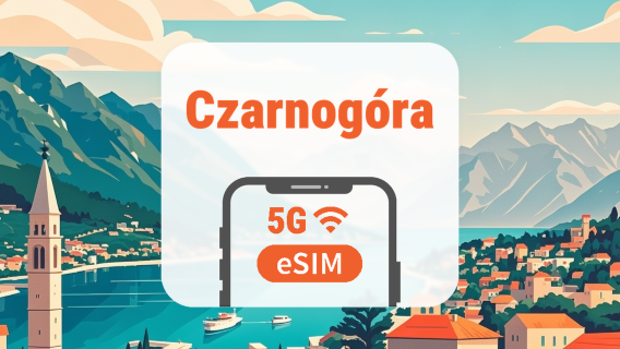 Czarnogóra 5G eSIM | Wszystkie AI & TikTok | 1–30 dni | Kod QR