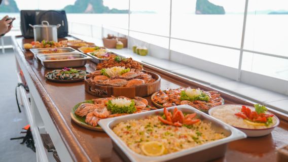 Phang Nga Bay Sea Canoeing + Koh Panak Cave + HongIsland with Sunset Seafood Dinner Cruise in Phuket Thailand