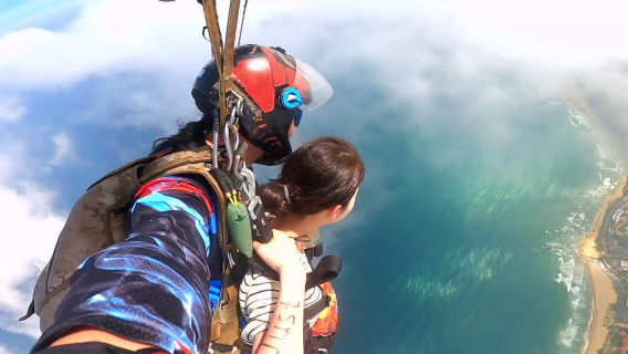 儋州旅拍【三亞網紅跳傘/4000米儋州海花島海上海景跳傘/Gopro高清運動相機】