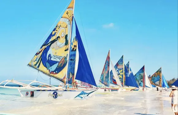 長灘島帆船 Paraw 包船不與外人共船 享受親友時光