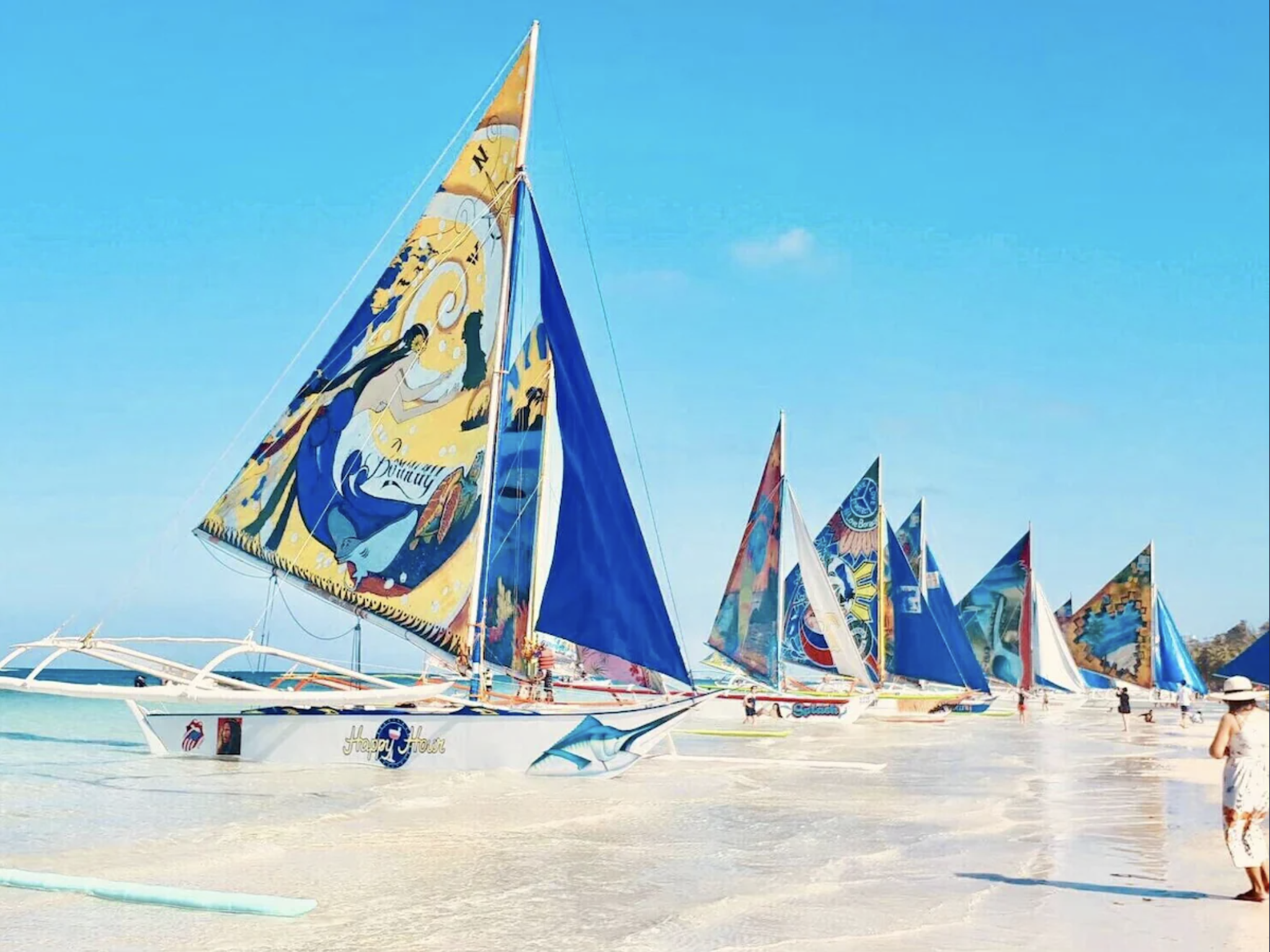 New! Boracay Sailing Boat Paraw- No Sharing ONLY with friends and family (Day Time or Sunset Boat)