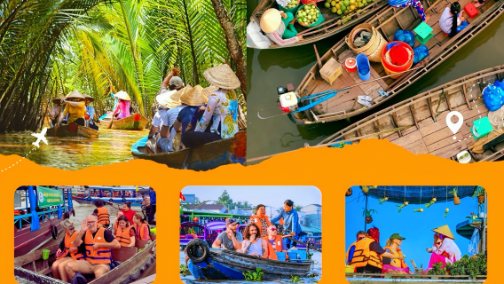 Depuis Hô-Chi-Minh-Ville: Excursion nocturne sur le Mékong – Marché de Can Tho, bateau, vélo et cuisine