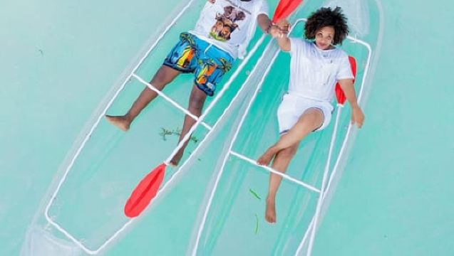 Zanzibar: Kayak trasparente e drone (con ritiro incluso)