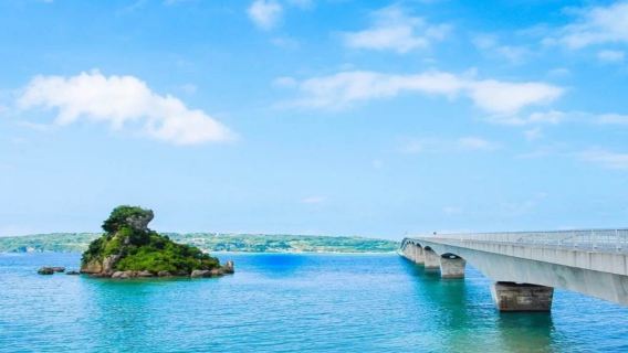 日本沖繩南部知念岬新原沙灘玉泉洞瀨長島中文拼團一日遊