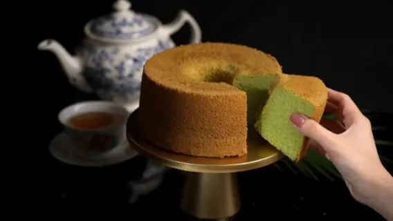 Singapore souvenir - Pandan Chiffon Cake pandankage indløsningskupon - Old Seng Choong