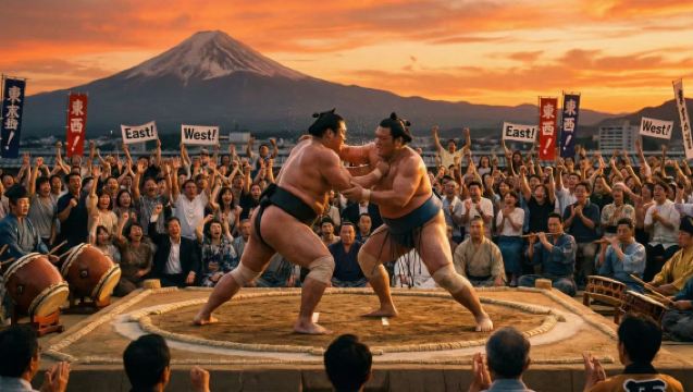 ชมซูโม่ที่เชิงภูเขาไฟฟูจิ [เส้นทางสู่โยโกซูนะ] สัมผัสประสบการณ์วัฒนธรรมซูโม่แบบอินเทอร์แอคทีฟ ชมสัญลักษณ์วัฒนธรรมสองอย่างของญี่ปุ่นในเวลาเดียวกัน สร้างความทรงจำการเดินทางในญี่ปุ่นที่ไม่มีใครเหมือน