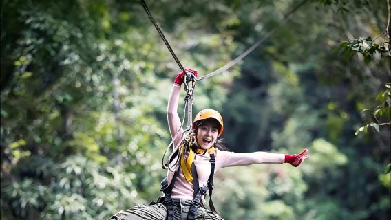 Chiang Mai Sky Hawk Ziplining im Dschungel [1 kostenloser Kaffee | optionales ATV]