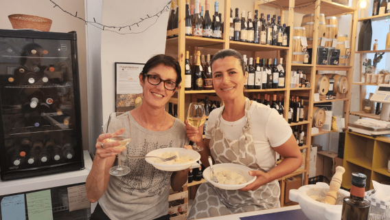 Genoa: Walnut Pesto Mortar Masterclass with Tasting and Wine