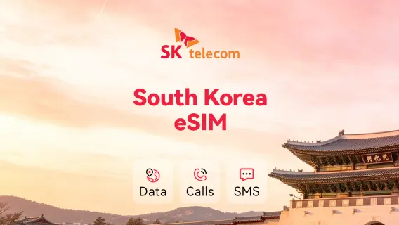 South Korea SKT 5G/4G native eSIM | calls + SMS | 010 phone number | 24 hr billing | QR code