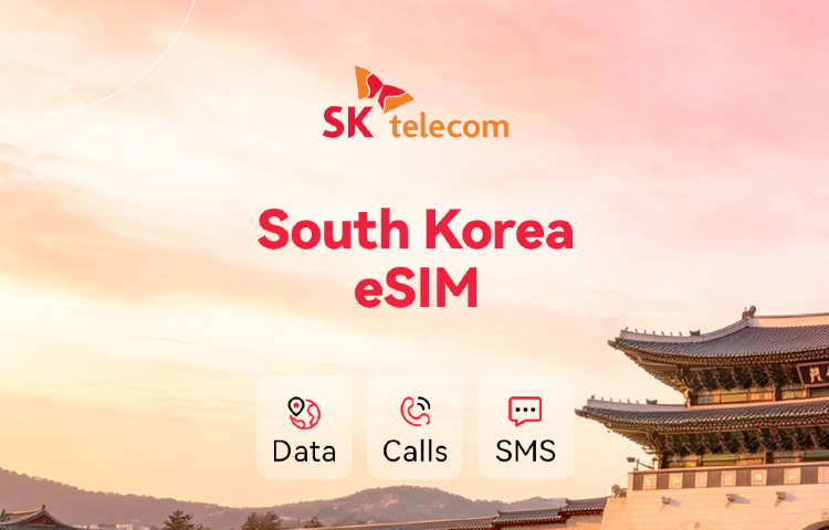 South Korea SKT 5G/4G native eSIM | calls + SMS | 010 phone number | 24 hr billing | QR code