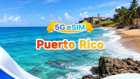Puerto Rico 5G eSIM | Supports all AI & TikTok | Total 1GB–30GB | 3–30 days | 24 hr billing | QR code