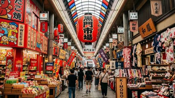 Pasar Kuromon Osaka Jepang | Tur Mendalam 2 Jam Menjelajah dan Mencicipi Kuliner Autentik