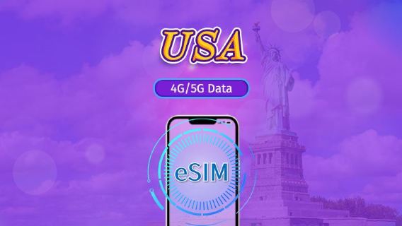 США|4G/5G eSIM|Ежедневный пакет / Пакет трафика|Сброс трафика в месте назначения в 24:00 ежедневно|1-90 дней|QR-код
