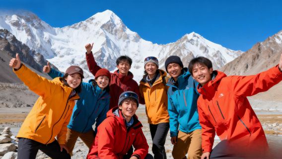 【西寧一日遊】崗什卡雪峰+連心湖+七彩瀑布大本營一日遊