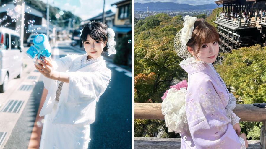 日本京都和服租賃中文服務Okimono屋和服體驗|浴衣訪問服振袖和服