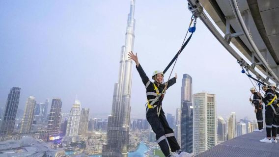 Dubai Sky Views Edge Walk tour & Marina Dhow Dinner Cruise with Private Transfers